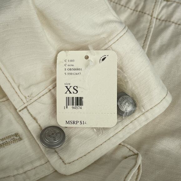 NWT Free People Not Your Brother's Utility Jacket Ecru Cream Women's Size XS - Picture 14 of 16